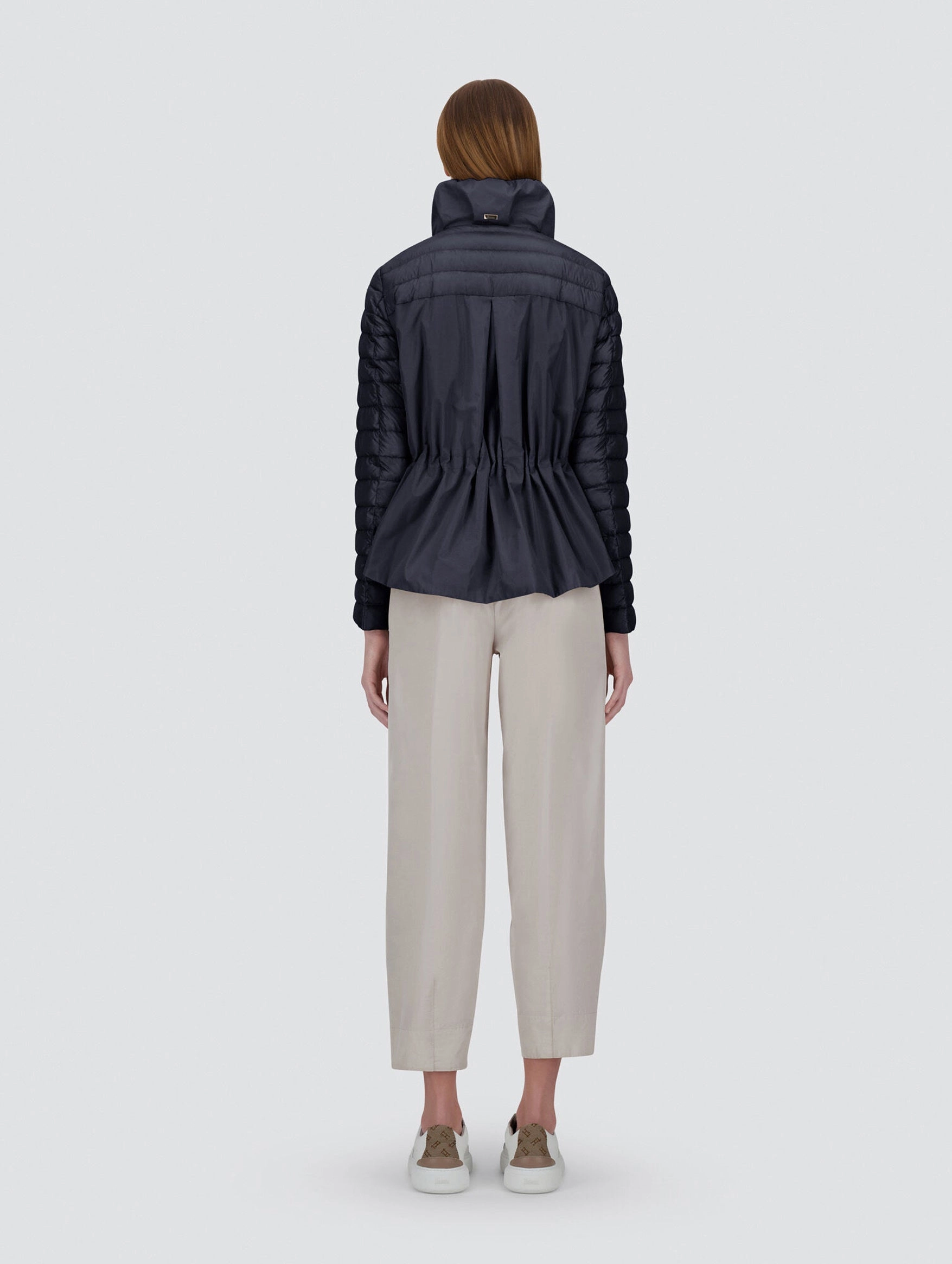 Ultralight Nylon and Techno Taffeta Jacket in Navy