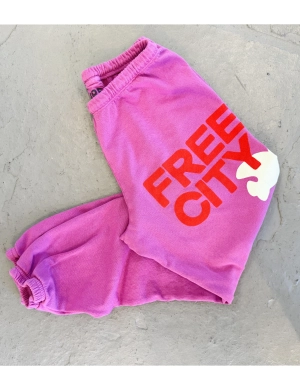 Unisex Flow Sweatpant, Pink Bird