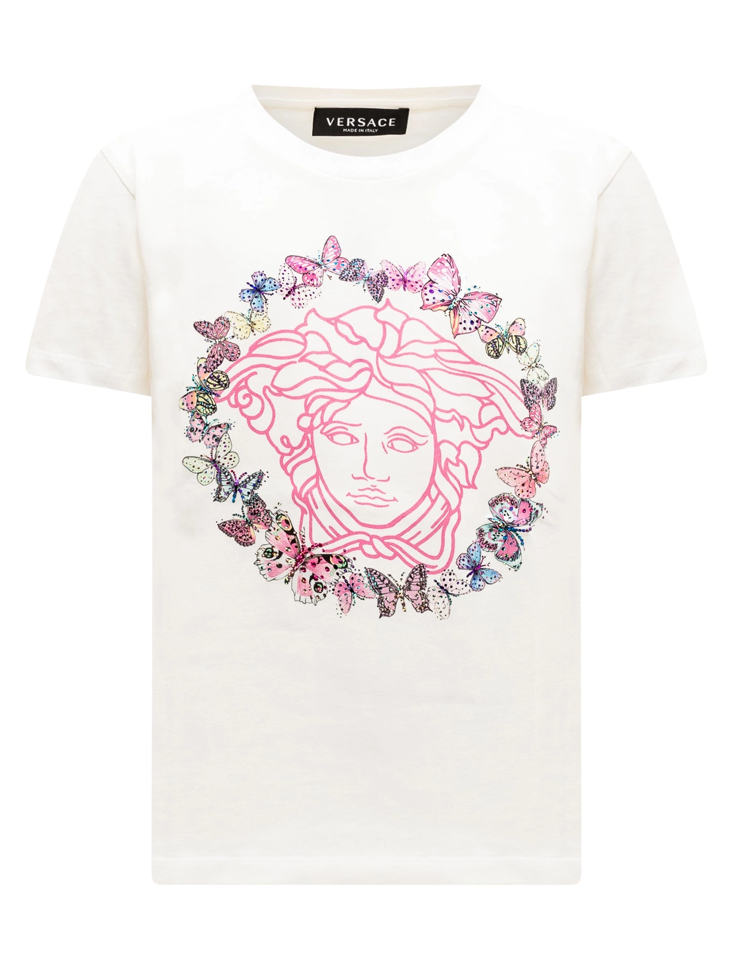 Versace Kids Medusa Butterfly Printed Crewneck T-Shirt