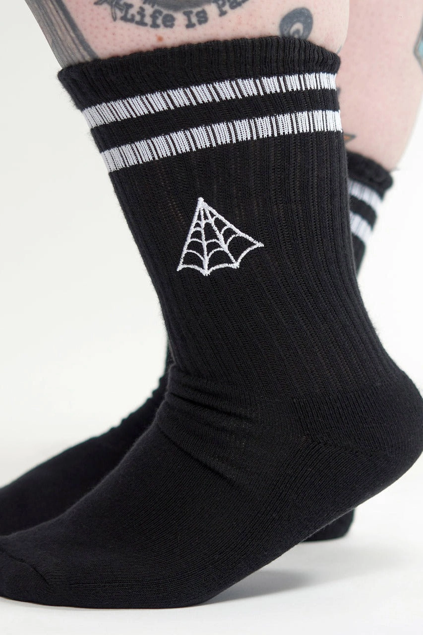 Web Embroidered Athlethic Socks