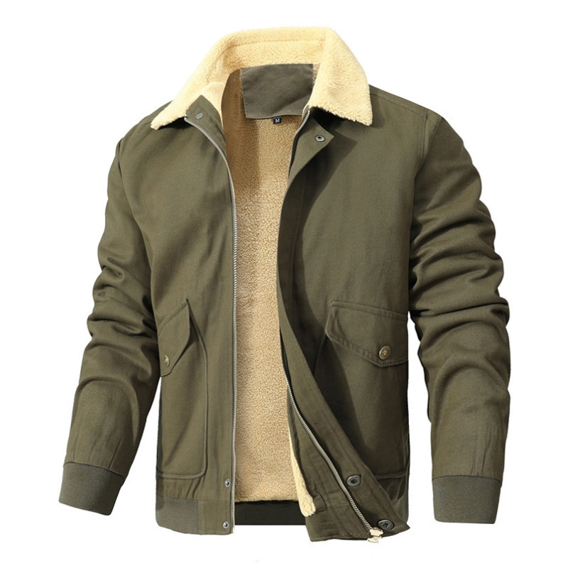 West Louis™ Men Tactical Style Fleece Bomber Jacket