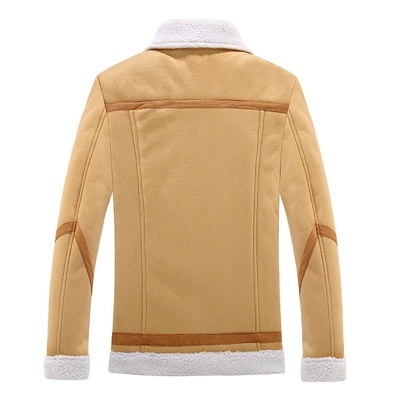 West Louis™ Warm Lamp Wool Flight Fur Coat