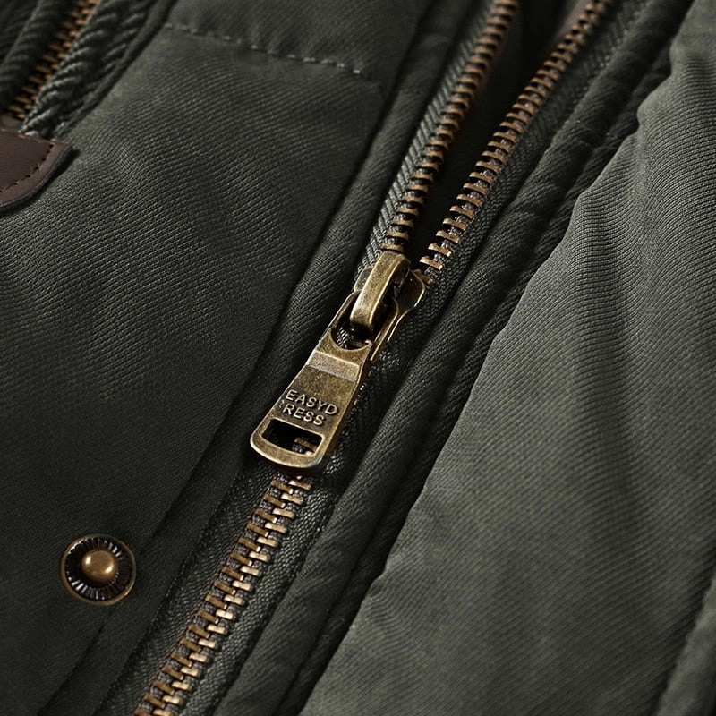 West Louis™ Windbreaker Male Multi-Pocket Parka
