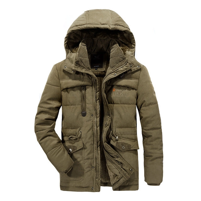 West Louis™ Windbreaker Male Multi-Pocket Parka
