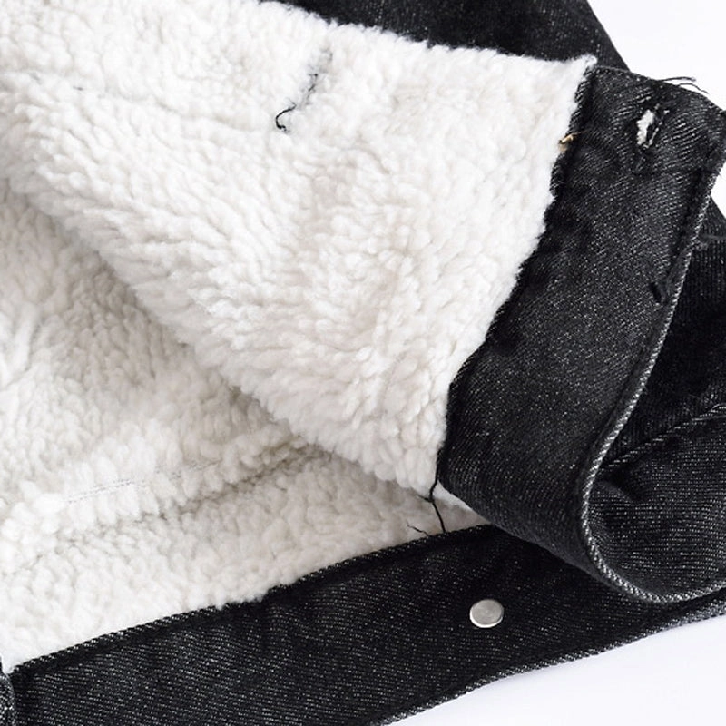 West Louis™ Winter Thick Fleece Jeans Jacket