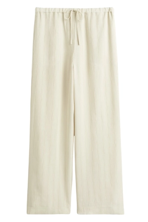 Woven Stripe Drawstring Trousers