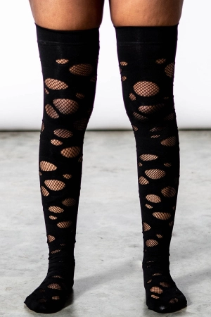 Wretched Soul Distress Socks [Black]