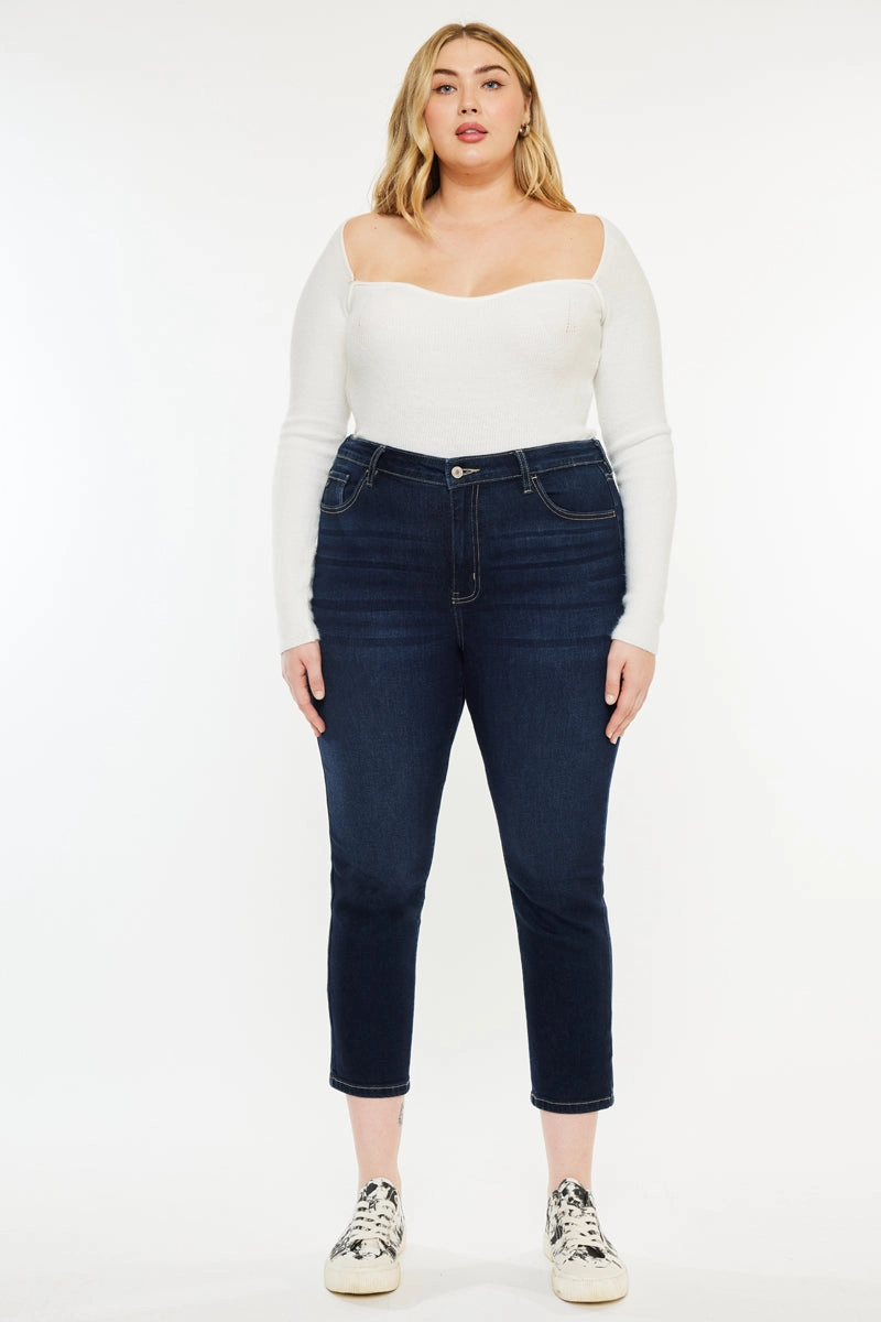 Ximena High Rise Cropped Skinny Jeans (Plus Size)