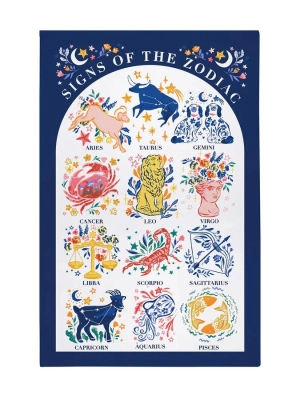 Zodiac Signs Cotton Tea Towel